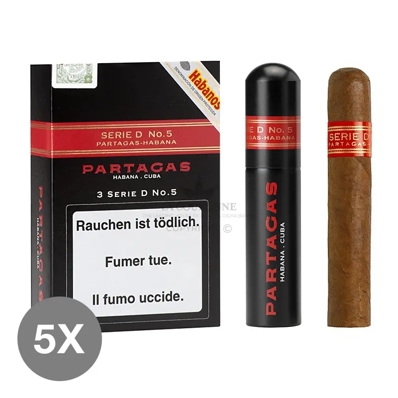Partagas Serie D No. 5 Tubos (5×3)