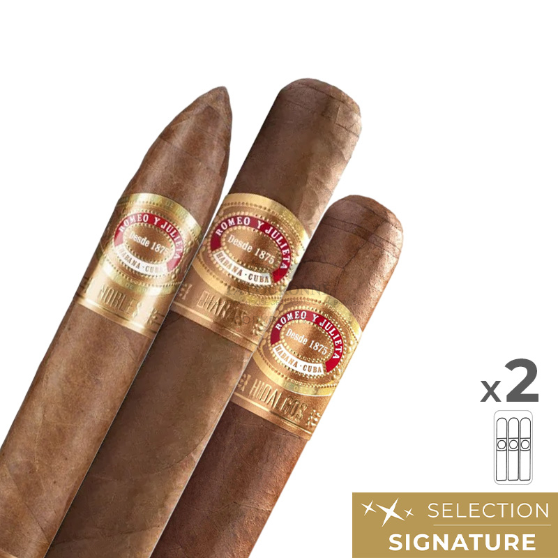 Pack découverte cigares Romeo y Julieta Linea de Oro (3×2)