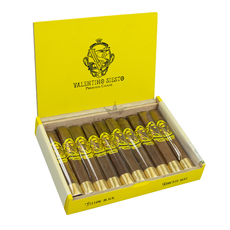 Valentino Siesto Yellow Black Sun Grown Robusto (10)