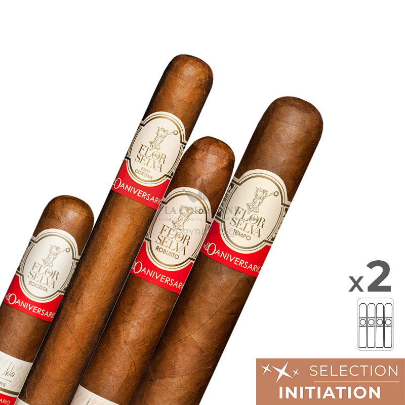 Pack découverte cigares Flor de Selva Aniversario No. 20 (4×2)