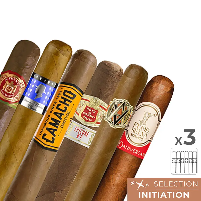 Pack découverte cigares la Sélection du Débutant (6×3)